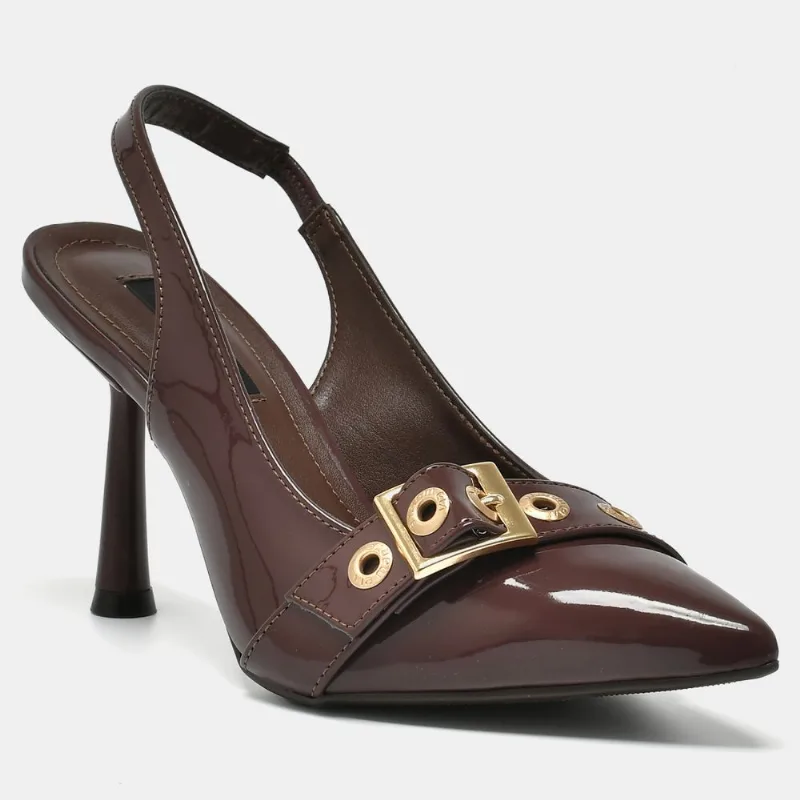 Sapato Slingback Marrom 037-010-02 33