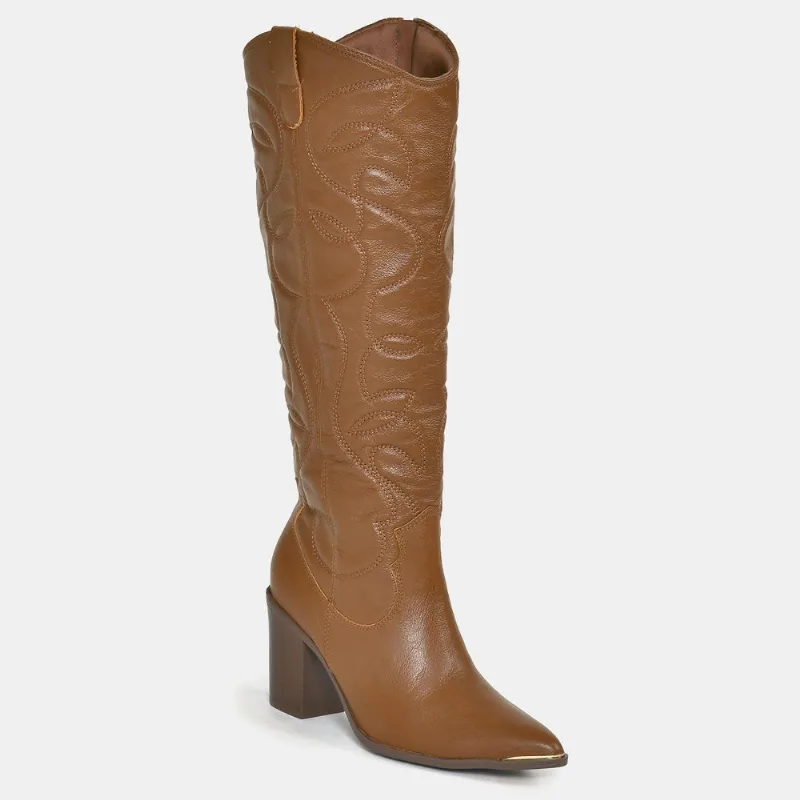 Bota Western Couro Marrom claro 079-002-01 33