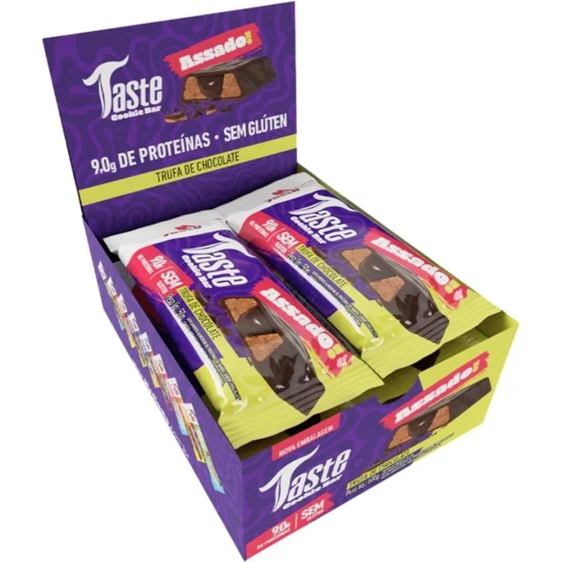 Barra de Proteína 50g - Mrs Taste 12 Unidades;Sabor:Trufa de Chocolate