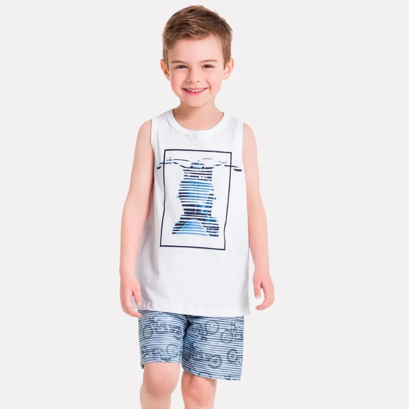 Conjunto Infantil Masculino Regata + Bermuda Milon M6566.0001.2