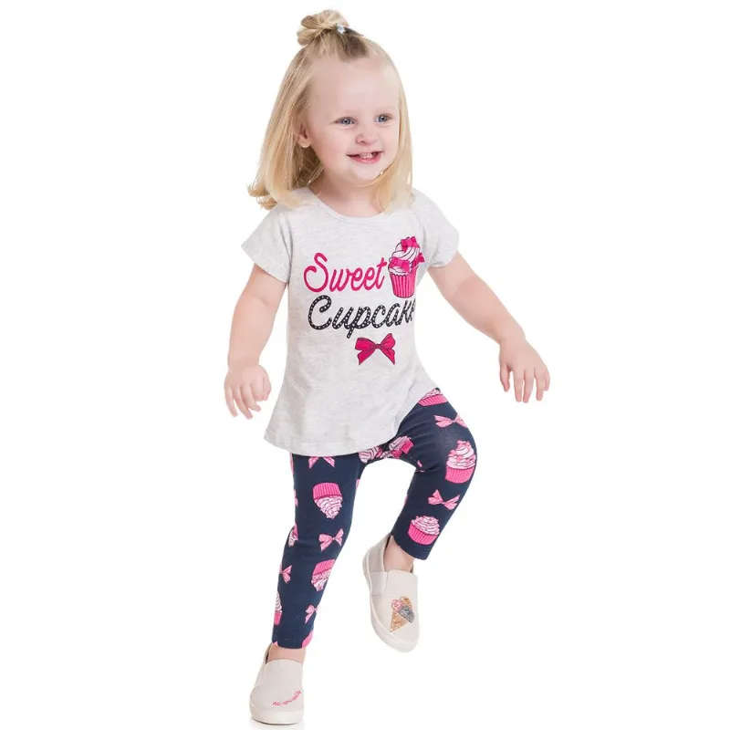 Conjunto Infantil Feminino Blusa + Legging Kyly 109624.40061.P