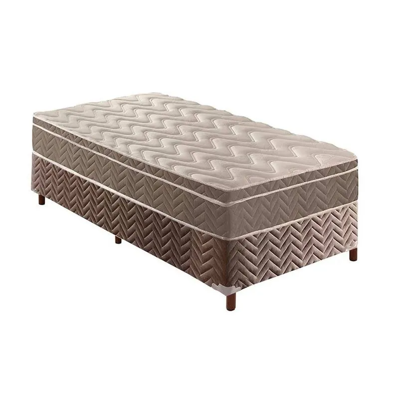 Conjunto Box Solteiro: Colchão Anatômico Paropas D33/EP Confort Ultra Firme + Base crc Fantasy Brown(88x188)