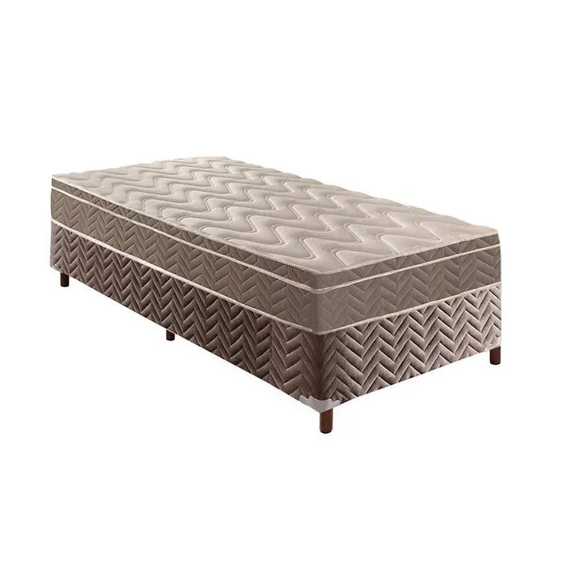 Cama Box Solteiro: Colchão Ortopédico Paropas D33/EP Anatômico Confort Ultra Firme + Base crc Rústico Brown(88x188)