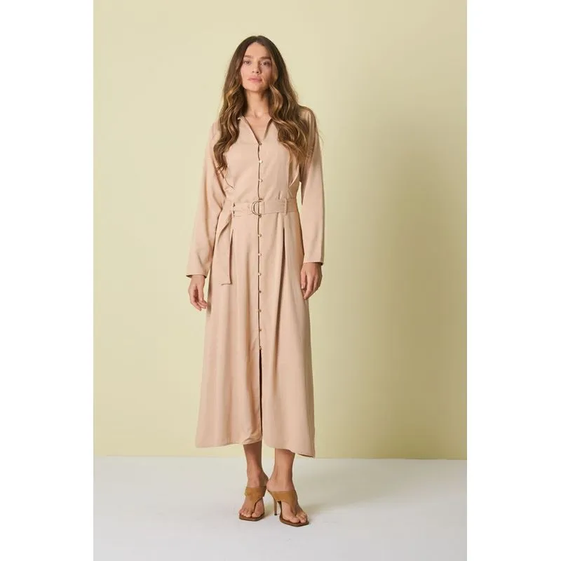 Vestido Alfaiataria Ritmi Studio G / MARROM (Cuban Sand TC) (15-1314)