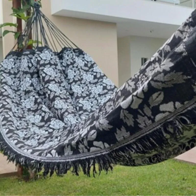 Rede De Balanço Indiana Casal 245cm X 167cm - Preto