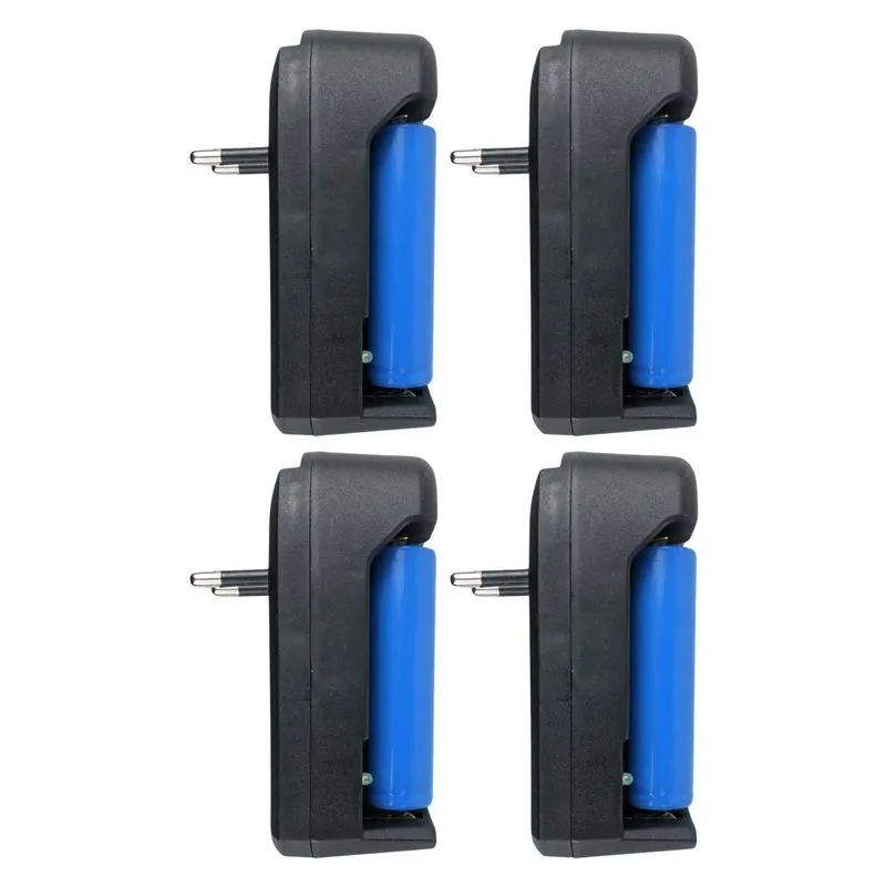 Kit 4 Carregadores Pilhas 18650 Bivolt A Tomada Bivolt
