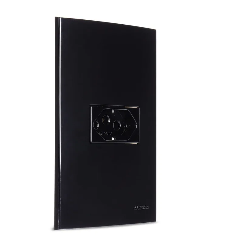 Conjunto Tomada 4x2 2p + t 20a Preta Ebony Seek Margirius