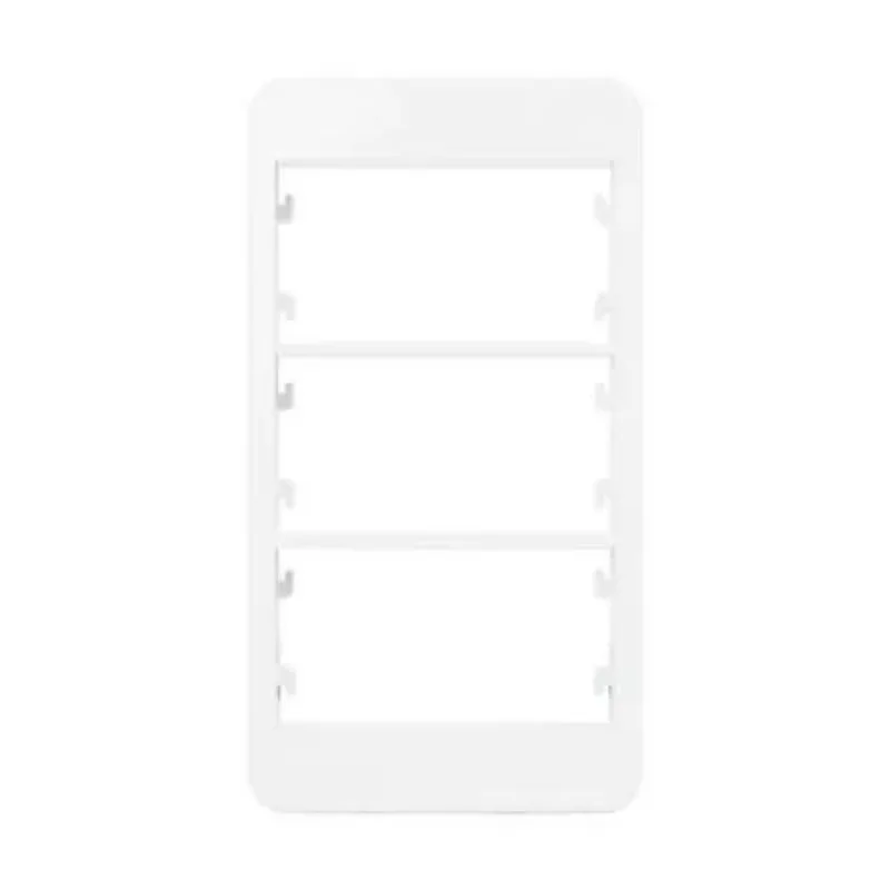Placa Para Condulete 3/4 3P Horizontal Com Suporte Sleek Branco Margirius