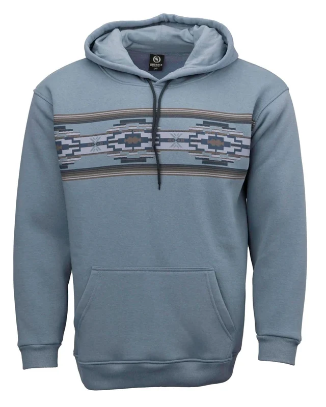 Outback Trading Mens Casey Hoodie Ice / XX-Large