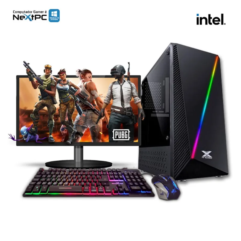 Computador Gamer cpu Intel Core i5 4º Geração 8GB de Memória ssd 120GB Placa de Video GeForce Monitor 19 Mouse e Teclado
