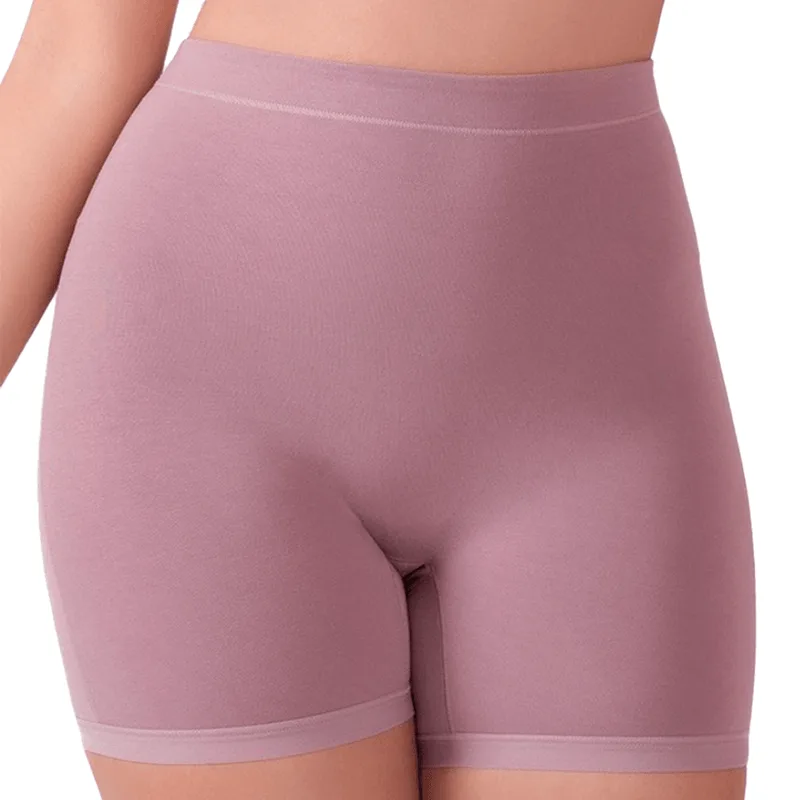 Bermuda Cintura Alta Love Secret Modal Rosa Pó