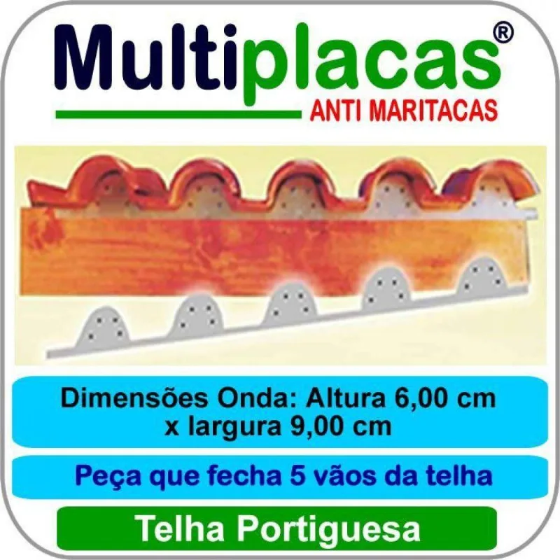 Placa Anti Maritacas Portuguesa Kit 135 Peças