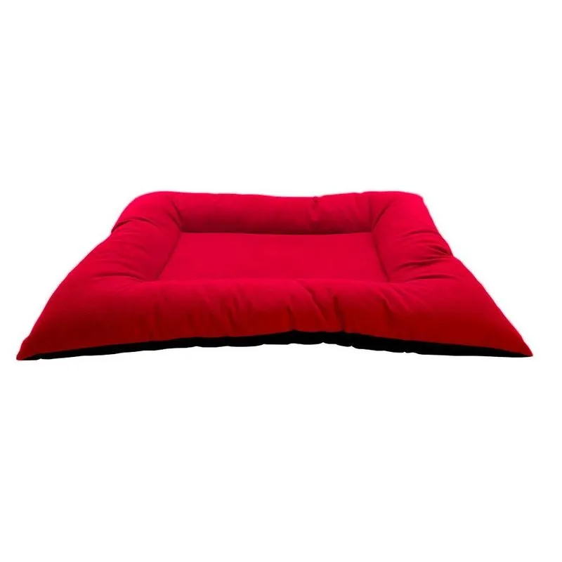 Cama Pet Almofada Grande Vermelha Cães E Gatos Antialérgica