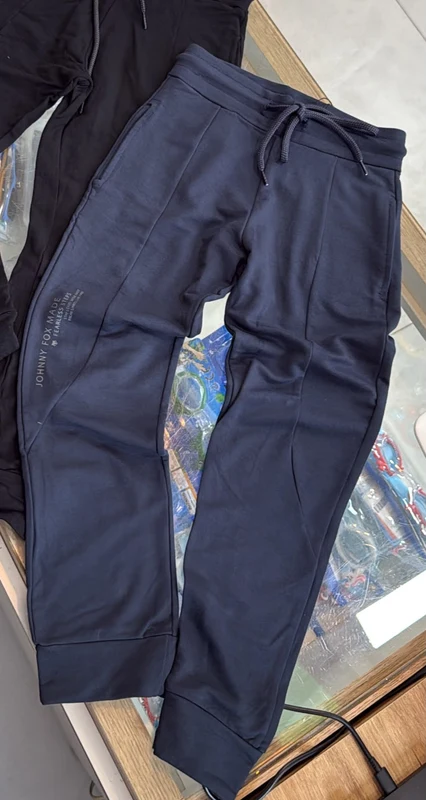 CALÇA JOGGER FEARLESS STEPS COM CORDÃO E BOLSO EM MOLEVISCO MENINO JOHNNY FOX MARINHO / 12