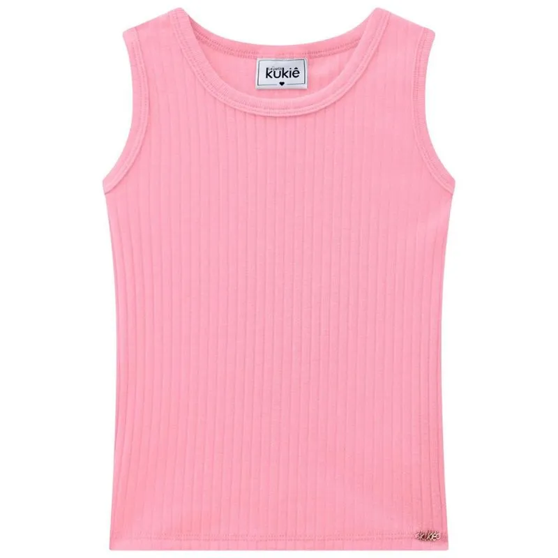 Blusa Kukiê Regata Rosa Claro Summer