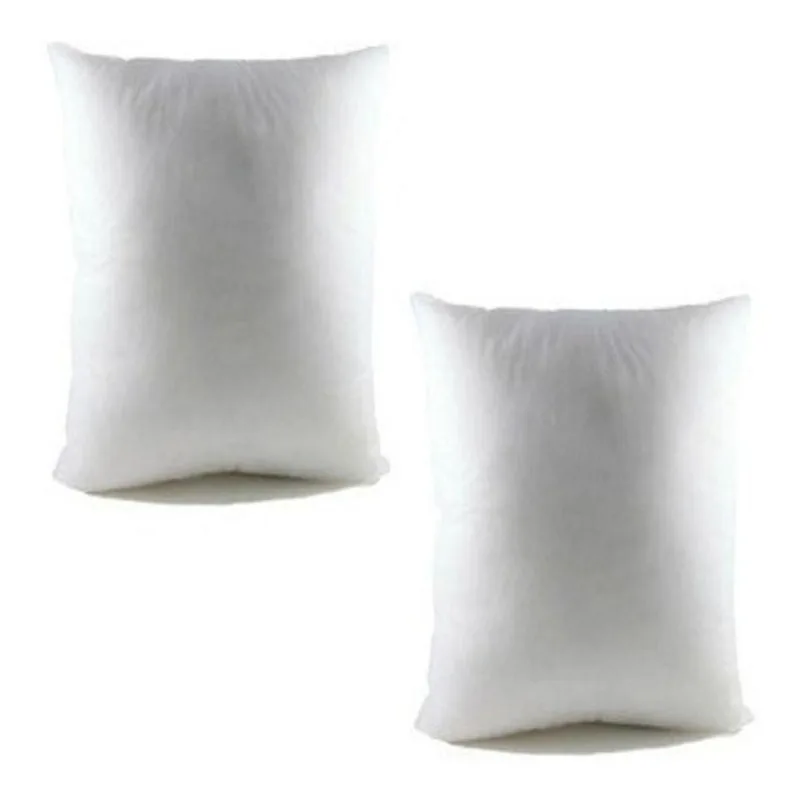 2 Refil Enchimento Almofada 45x45 Fibra Silicone Siliconada Cor Branco
