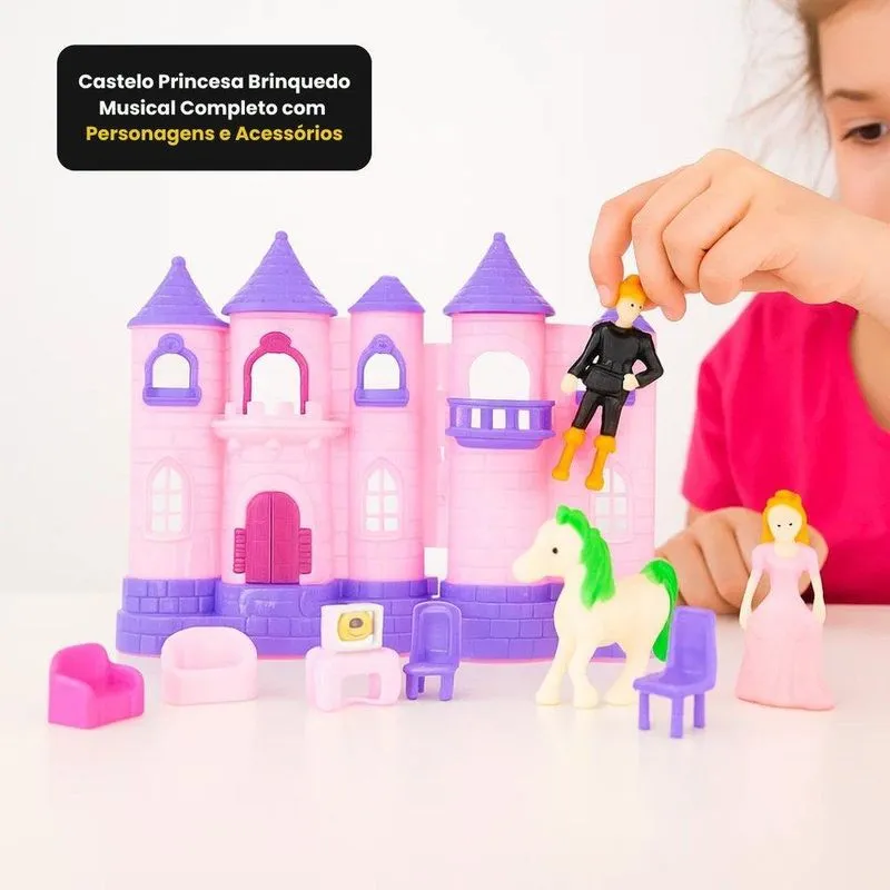 Castelo Princesa Musical Com Personagens E Acess