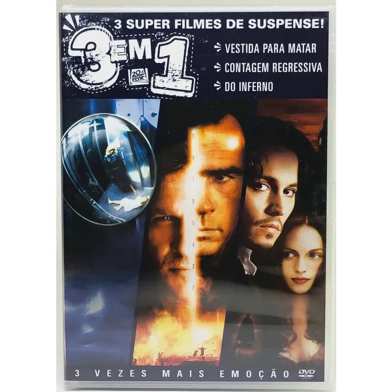 Dvd 3 em 1 - Vestida para Matar + Contagem Regressiva + Do Inferno