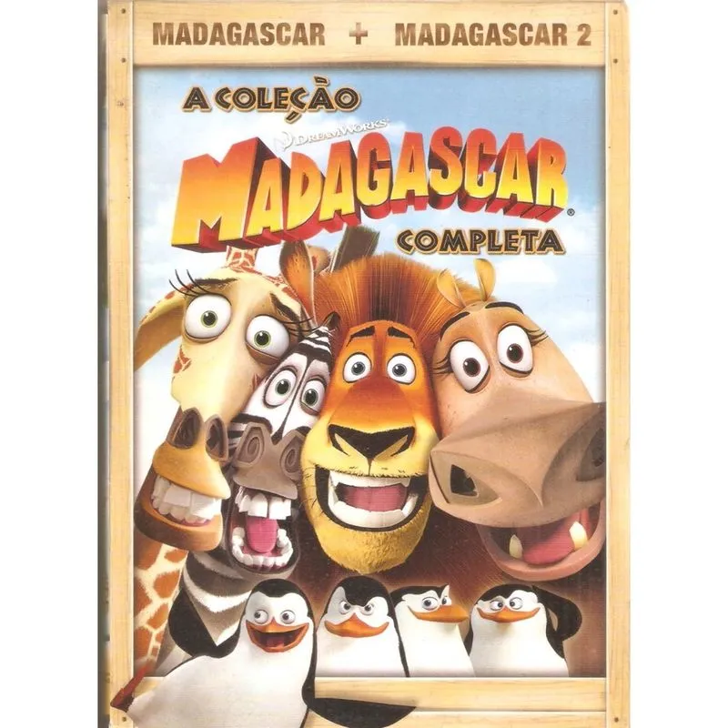 Madagastar + Madagastar 2 - Coleçao Madagastar Completa