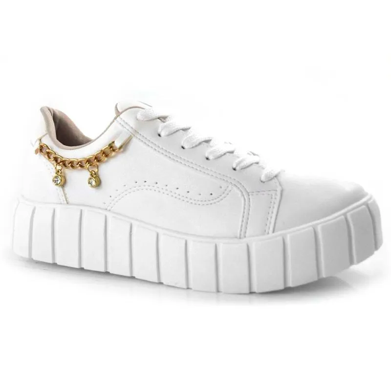 Tênis Casual Feminino Via Marte Branco 23-1801-01 38