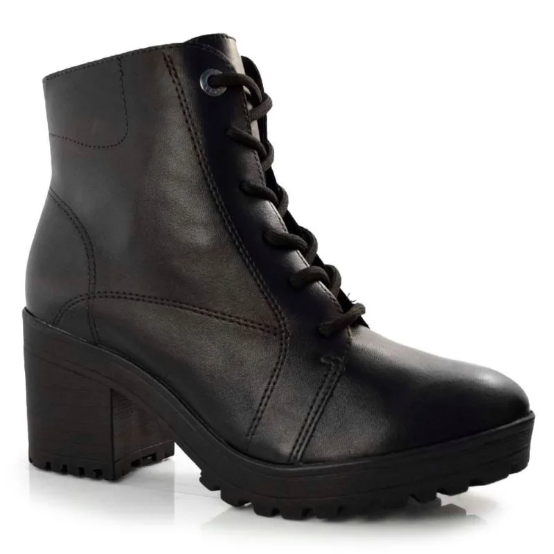 Coturno Feminino com Salto Bloco Via Marte Preto 23-406-01 38