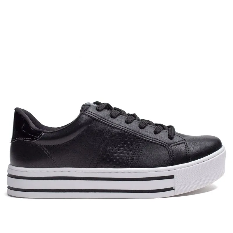 Tênis Feminino Via Marte Flatform Casual Preto - 35