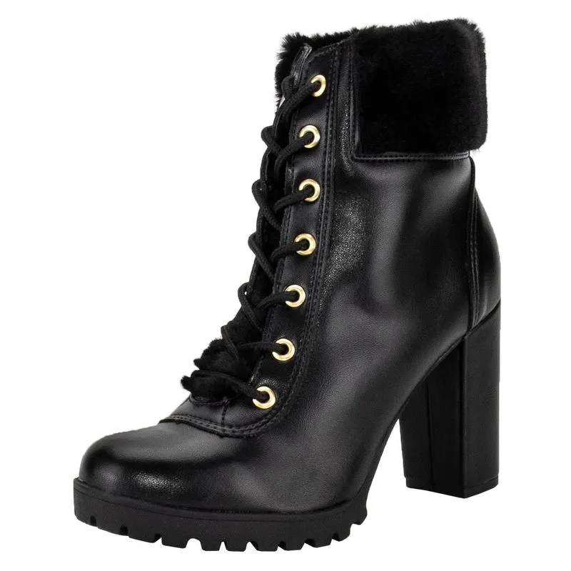 Bota Feminina Coturno Via Marte 234605 PRETO 37