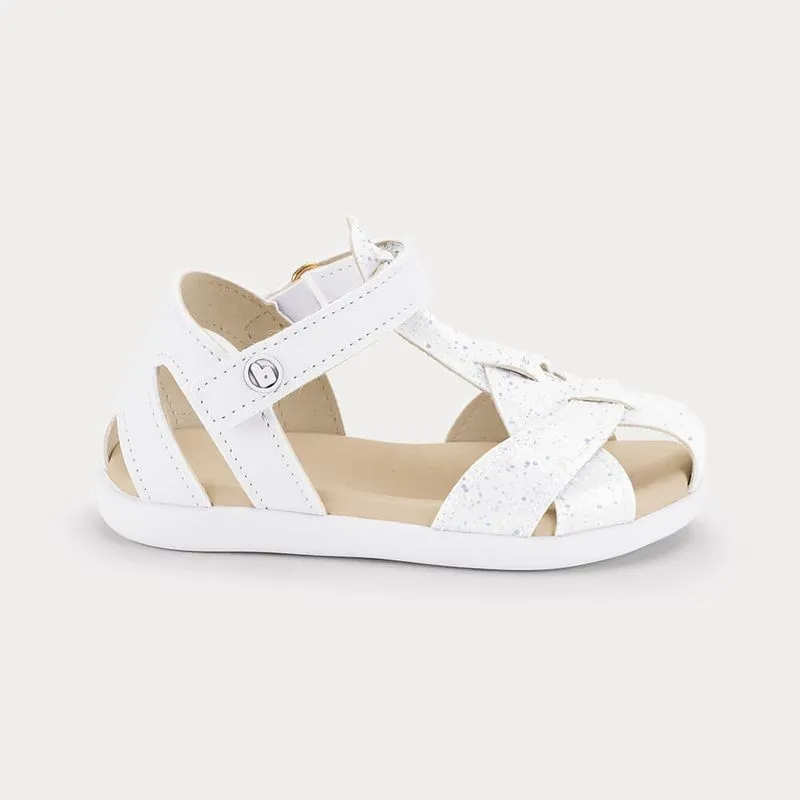 Sandália Infantil Bibi Baby Soft II Branca com Lilás 25