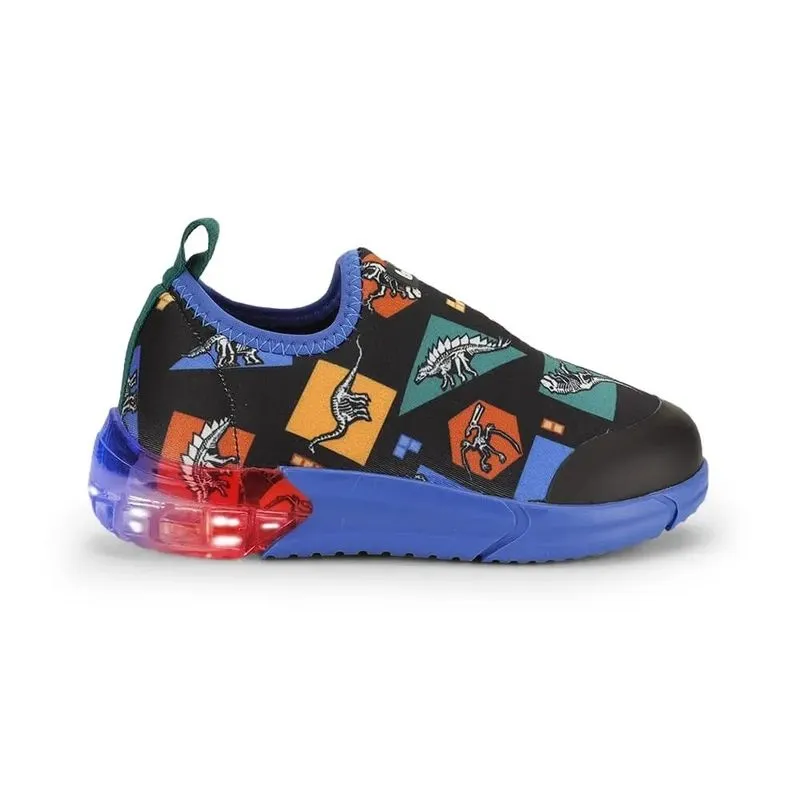 Tênis Infantil Bibi Space Preto Led Dinossauros 26