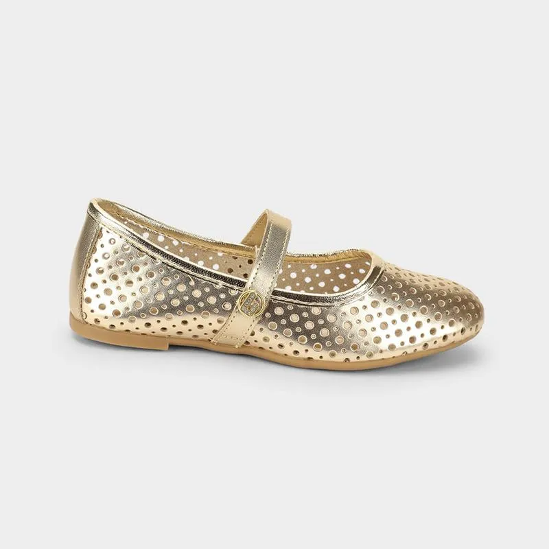 Sapatilha Infantil Bibi Ballerina Basic Dourada 20