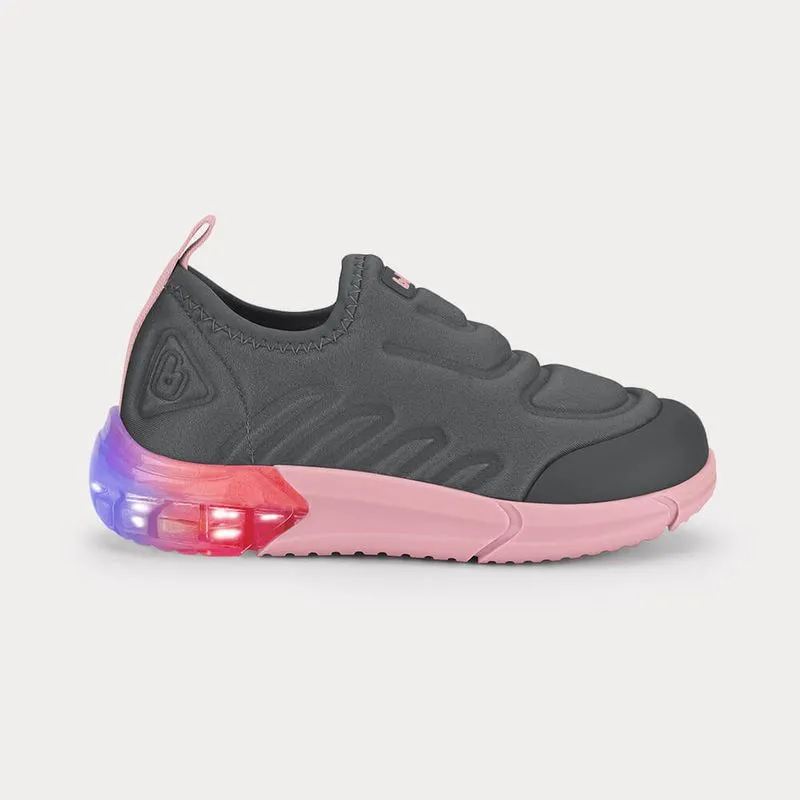 Tênis Infantil Bibi Space Cinza com Rosa 25