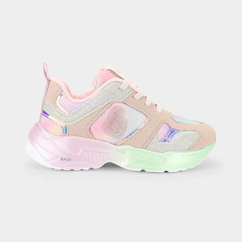 Tênis Infantil Bibi Pegasus Rosa com Prata 33