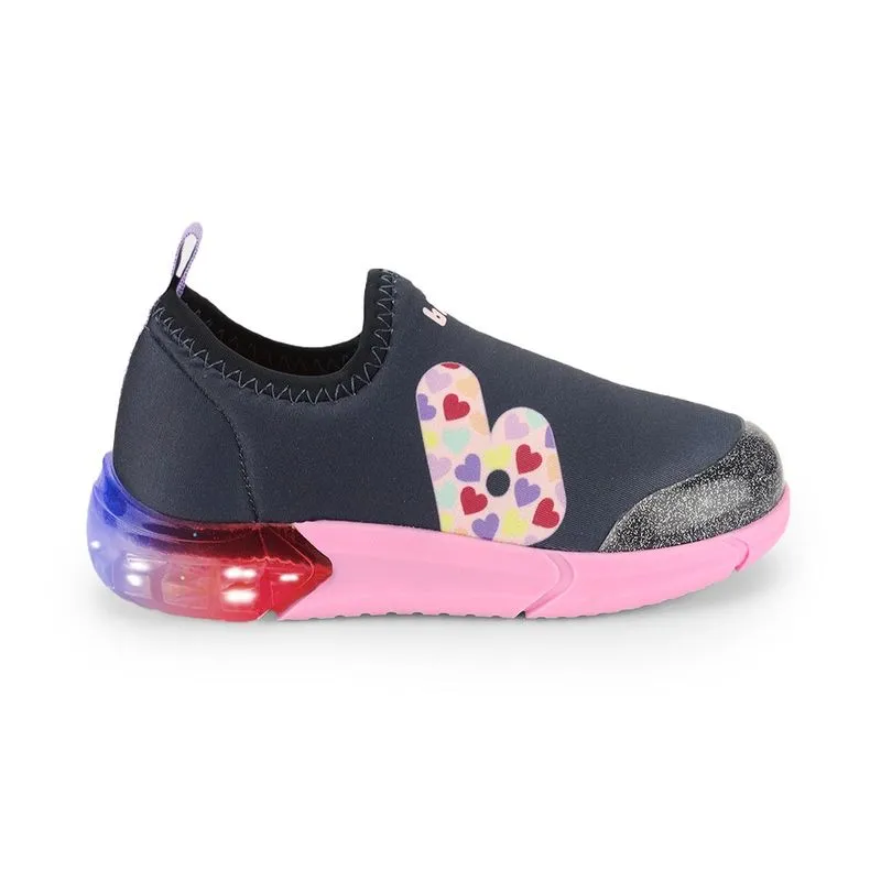 Tênis Bibi Infantil Marinho Violet Estampa Corações 29