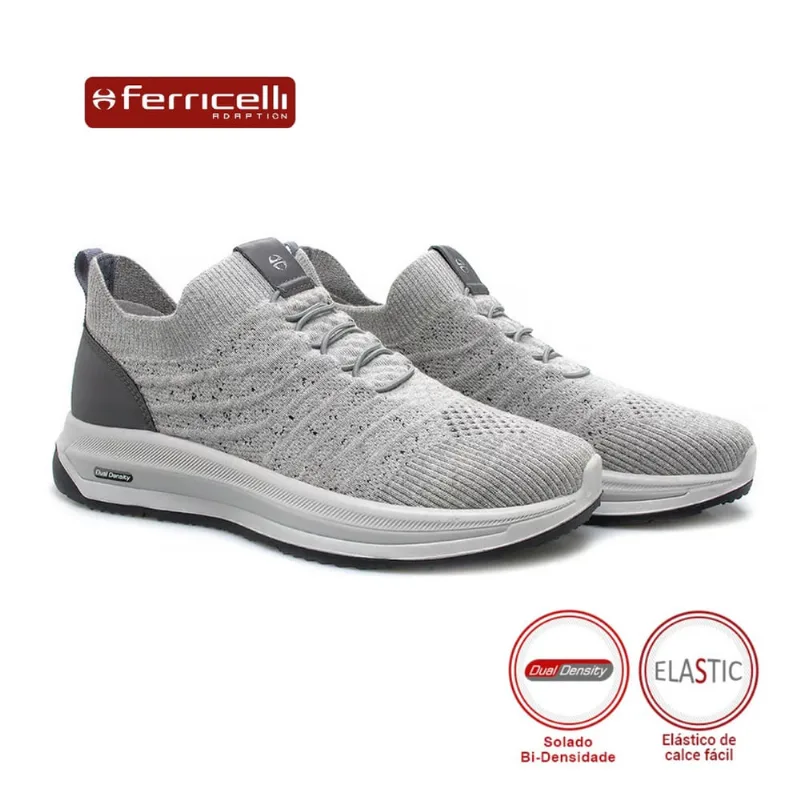 Tênis Ferricelli Masculino Knit Etron Dual Density - Mescla