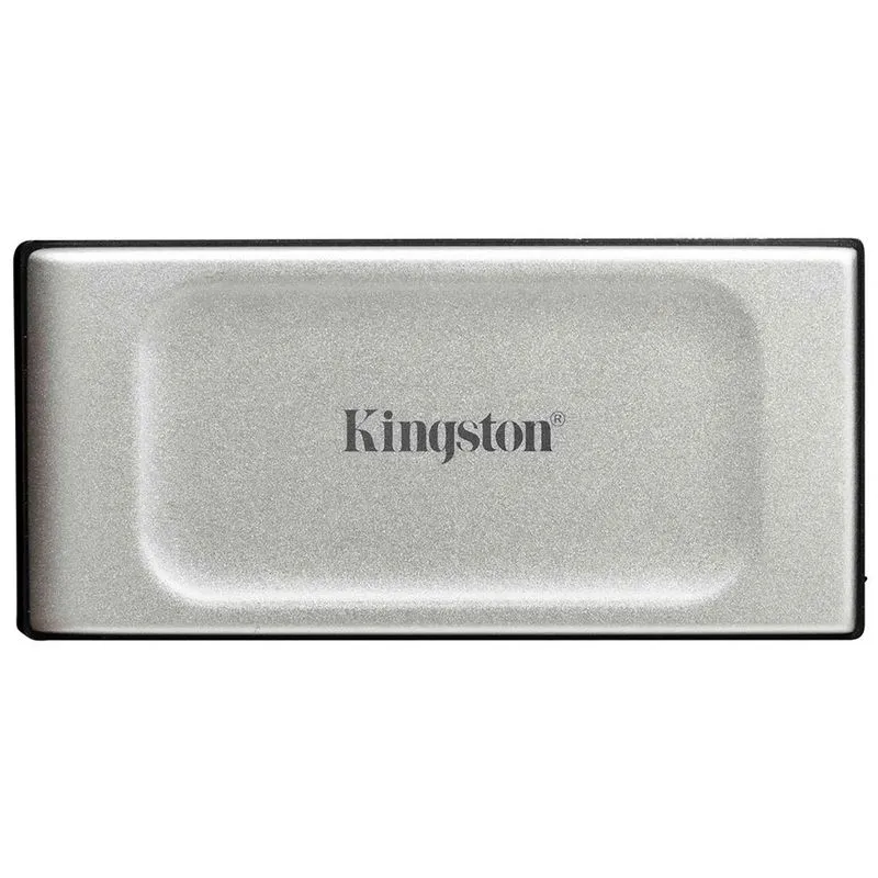 SSD Portátil Kingston XS2000 1TB SXS2000/1000G USB 3.2 Gen 2x2 NVMe Leitura 2000MB/s Prata Preto Externo Compacto