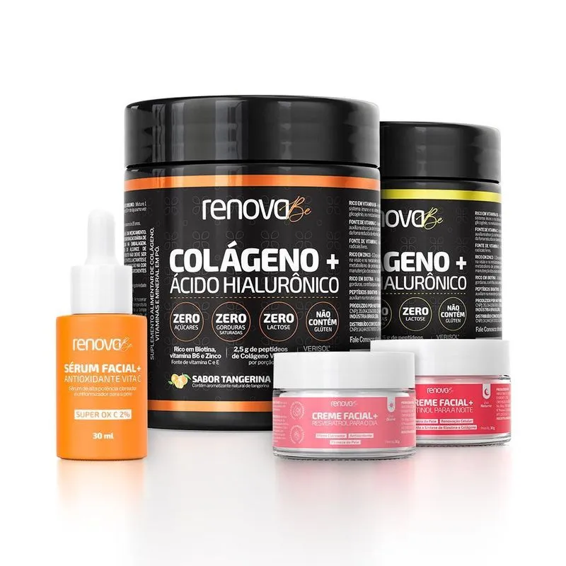 2 Colágenos + Retinol + Resveratrol + Vitamina C - Renova Be