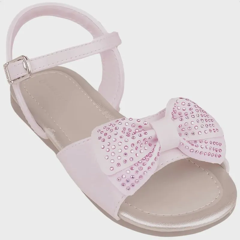 Sandália Rasteirinha Baby Pampili Mili Laço Strass Brilho Confortável