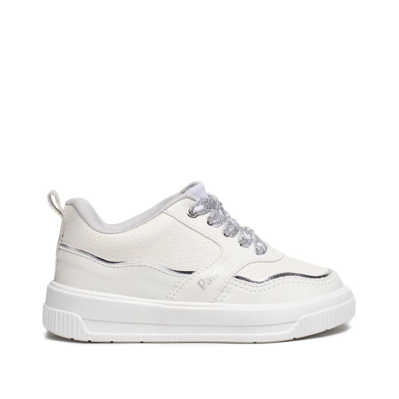 Tênis Infantil Pampili Napa Casual Branco/Prata - 30