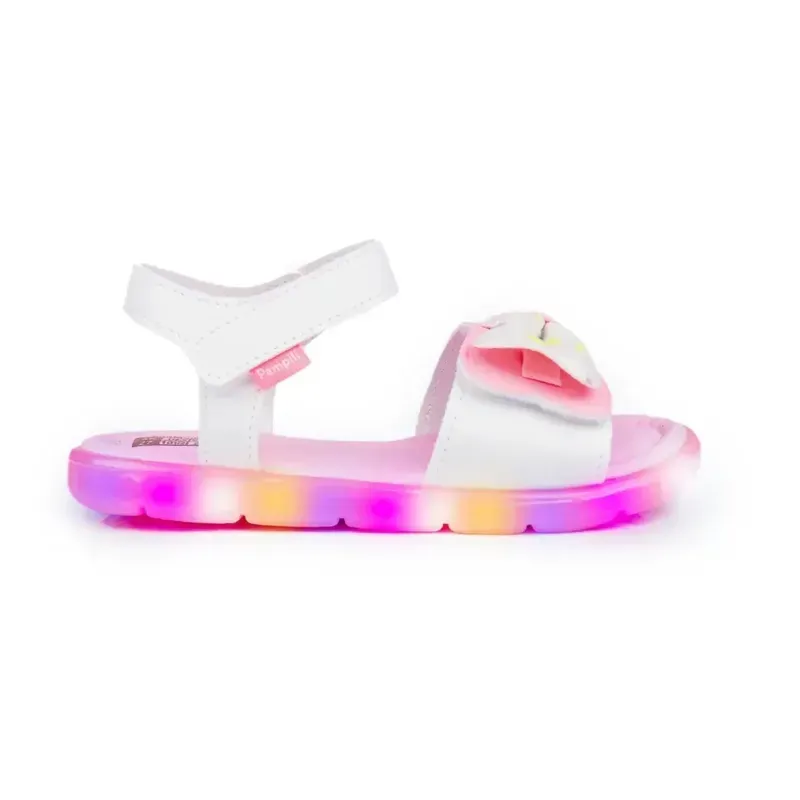 Sandália Pampili Luz Neon Infantil Branco 32