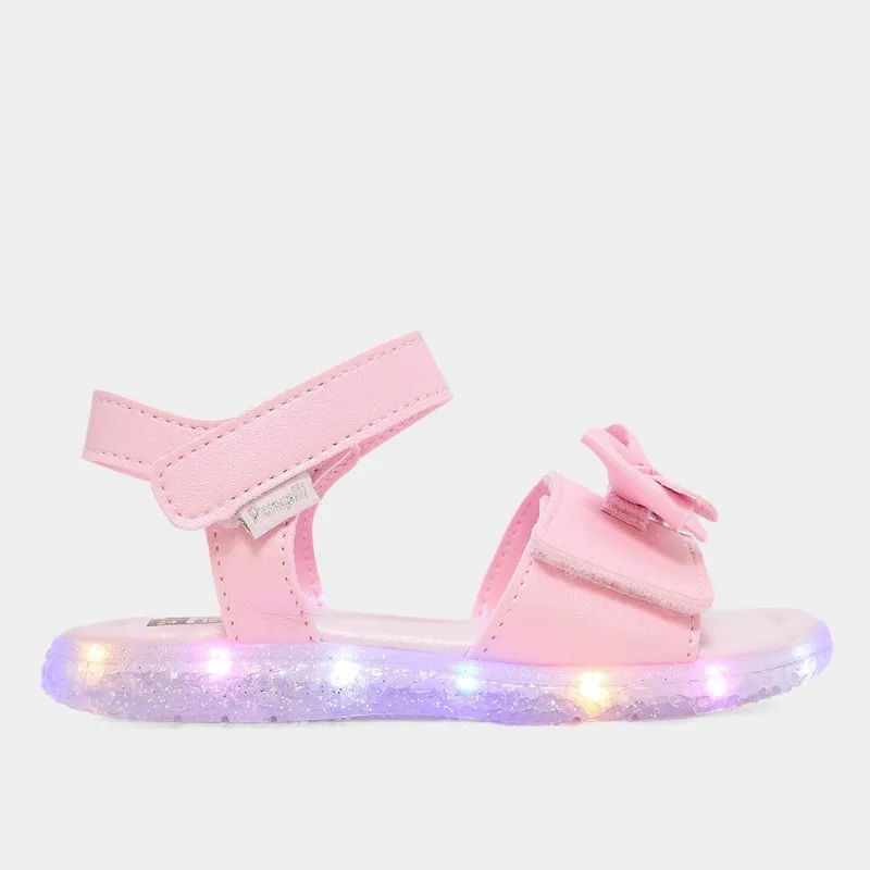 Sandália Infantil Pampili Casual Menina - Menina - Rosa Claro