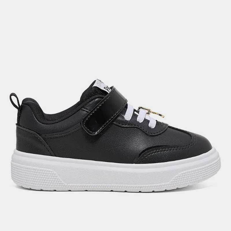 Tênis Infantil Pampili Led Borboleta Menina - Menina - Preto