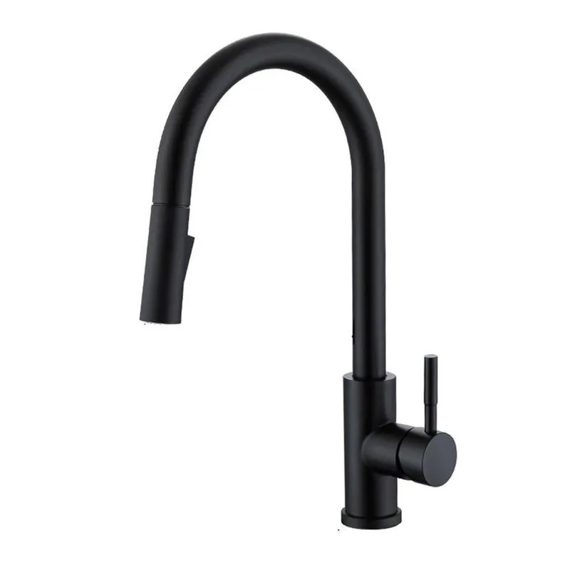 Torneira Gourmet Extensível Black Com Sensor Touch Preto