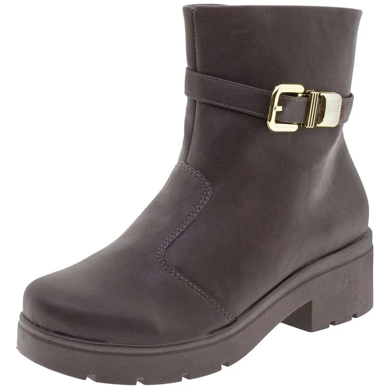 Bota Feminina Cano Baixo Quiz - 6978803 Café 34