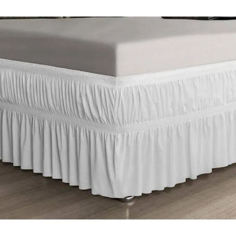 Saia Para Cama Box Ajustável Microfibra 170 Fios Branco