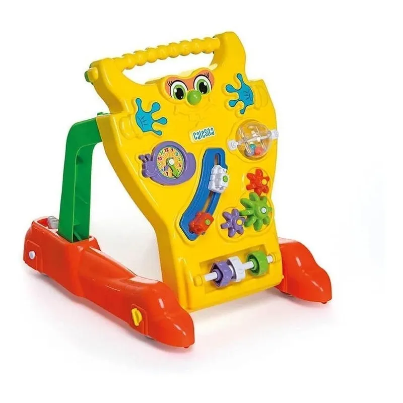 Andador Didático Feliz Com Trava Ta Te Ti 0902 Amarelo