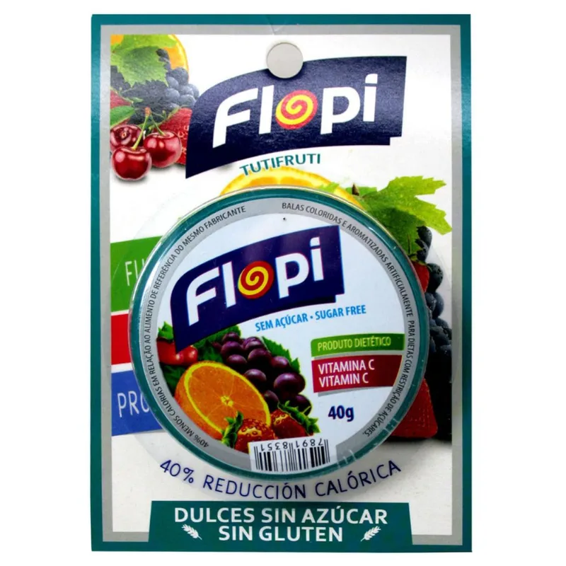 Caramelos Light Flopi Tutifruti 40 g