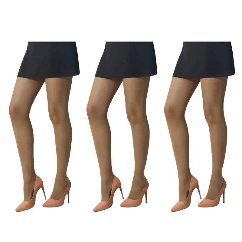 Kit 3 Meias-Calças Selene Básica Fio 15 Feminino GG