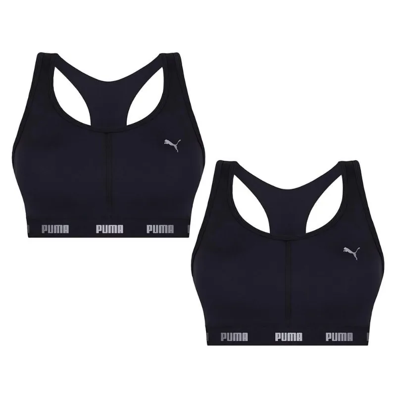 Kit 2 Tops Puma Nadador Com Bojo Feminino P / Preto