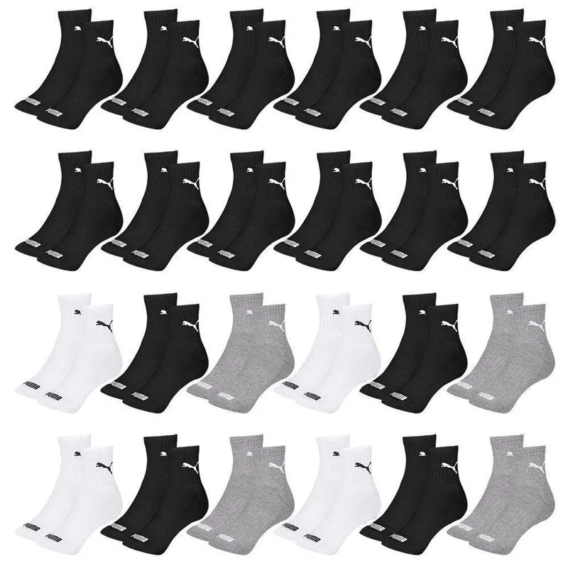 Kit 24 Pares De Meias Puma Cano Médio Esportiva Feminino