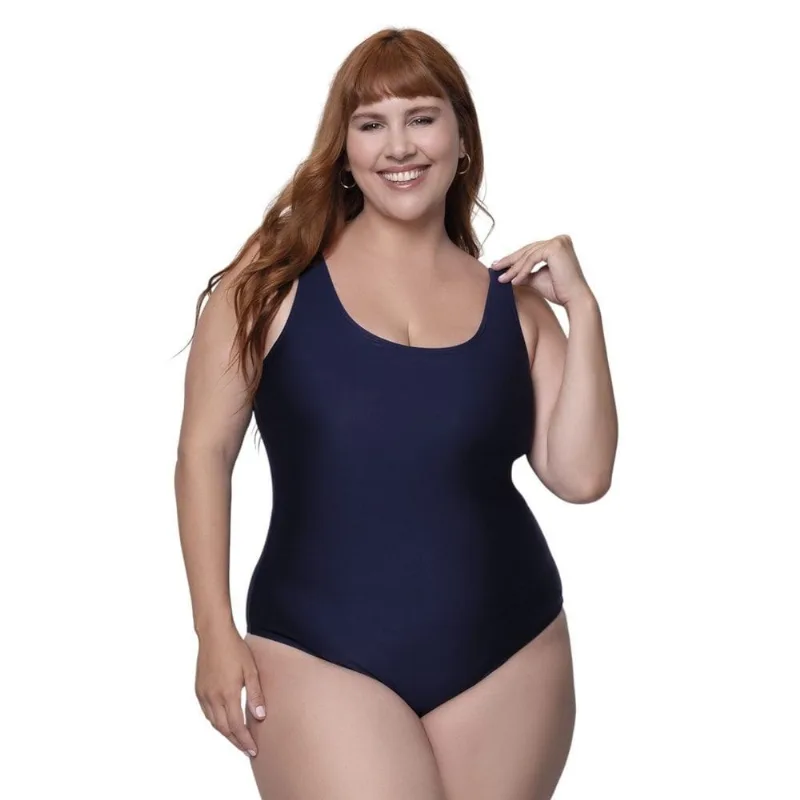 Maiô Regata Selene Básico Plus Size Feminino G2 / Marinho
